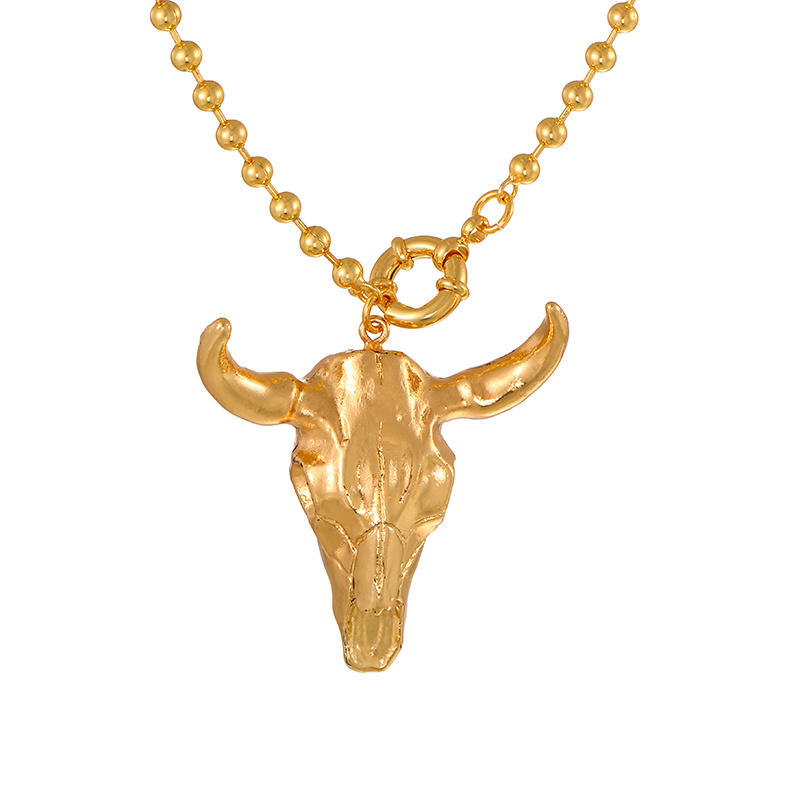 TEMU Collar con colgante de cabeza de y de 1 pieza, estilo bohemio - Hebilla de U adecuada para mujeres y , de vaquero de , regalo para de San