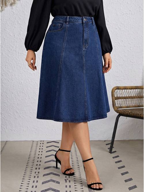 26ss womens plus size skirt denim skirt jeans