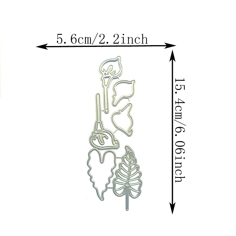 TEMU Flower Leaf Metal Cutting Dies Cut Die Mold Scrapbooking Paper Card Craft Mould Blade Punch Template Embossing Stencils