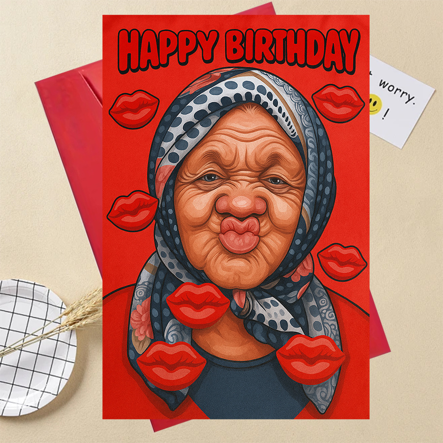 A Birthday Card Featuring A Kiss, Perfect For , Family, Wives, Mothers, And Sisters, Is An Ideal Greeting Card For Celebrating The Of The Women