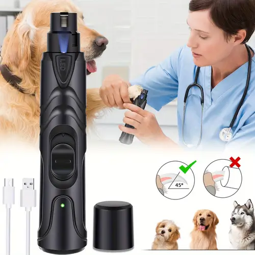 fully automatic pet nail grinders led electric nail clippers cat and dog electric nail clippers automatic nail trimmer