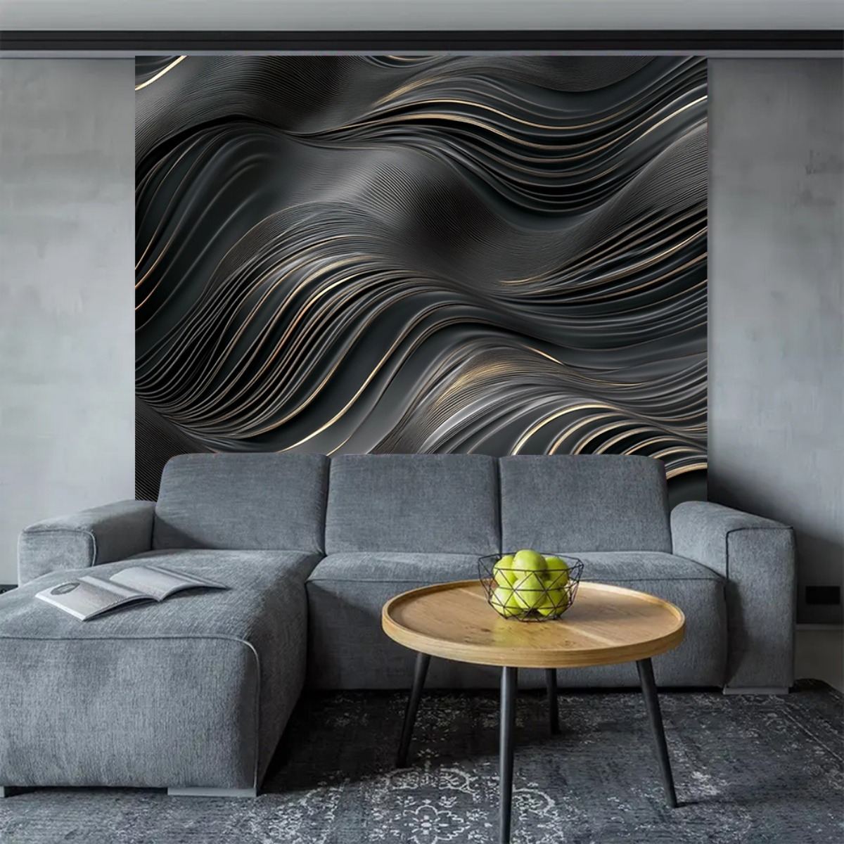 1pc Abstract Super Large Backdrop Banner - Black & Golden Wave Pattern Polyester Fabric, No Electricity Needed for Indoor/Outdoor Use, Perfect for Weddings, Birthdays, Anniversaries, Home Decor & Party Photo Backdrops, Event Decoration, Elegant Design, Durable Fabric, Wall Hanging, Wedding Decorators