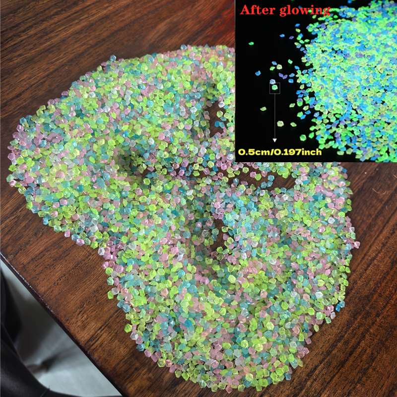 TEMU 580pcs/0.023 Lbs, Luminous Stones 0.197 Inches. Sunlight The Stones Glow In The Dark. Colored Luminous Outdoor Pebbles, Multi-colored Glowing