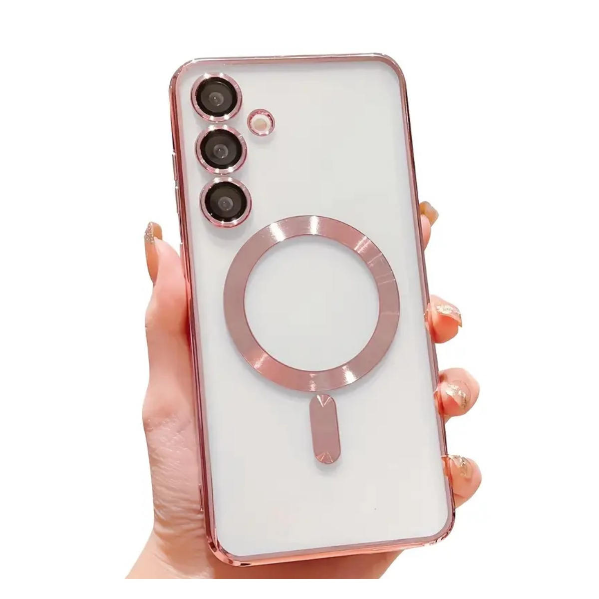 

Luxury Wireless Charge Magnetic Case A16 A36 A06 A55 A35 A25 A15 A05s With Lens Protection Clear Shockproof Tpu Case