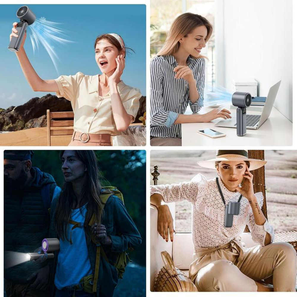 3 Colors Available, 199-Speed Portable Turbo Fan with Semiconductor Cooling for Instant Chill, Essential Outdoor Work and Travel Gadget!
