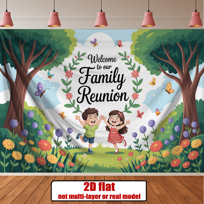 Family Reunion Backdrop Design Template