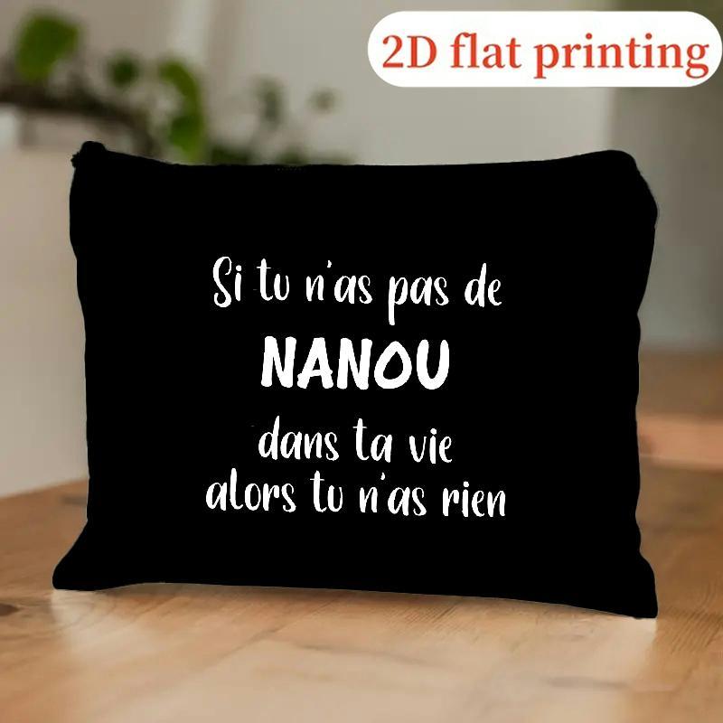 TEMU 1 pièce HQL20260319041 Si Tu Nas Pas de Dans Sac de Rangement, Sac de Rangement Imprimé pour Serviettes Hygiéniques et Rouge à Lèvres, Sac de