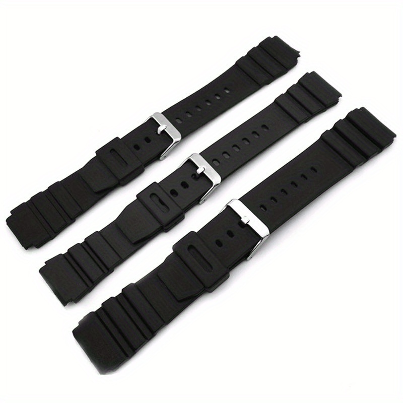 polyurethane watch bands with deployant clasp by   silicone rubber replacement straps for electric watches 18mm 20mm 22mm 24mm options   0