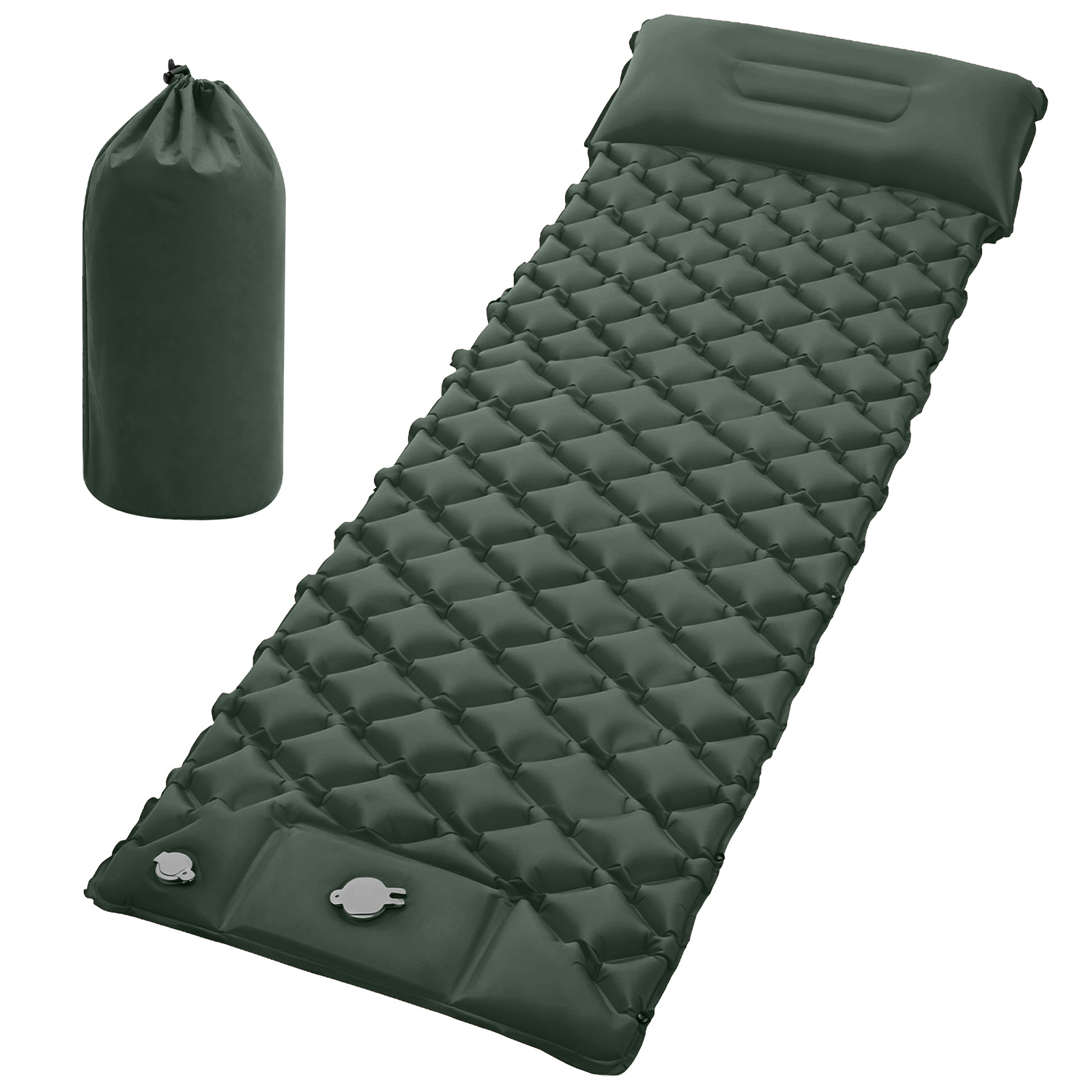 TEMU Single-person Outdoor Inflatable Sleeping Pad With 1-minute Quick Inflation, Essential For Camping, Hiking, And Picnics. Lightweight, Portable,