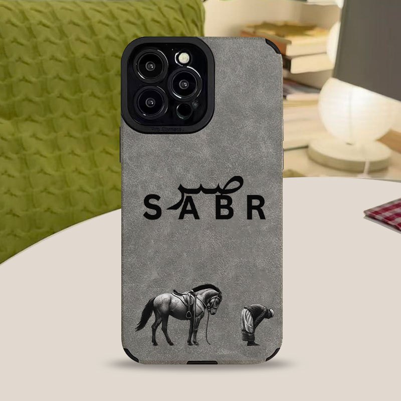 TEMU Phone Case: Grey Skin-friendly Texture Phone Case Comfortable Texture With Fashionable Creative Horse Pattern Suitable For Iphone 17 Air 17pro