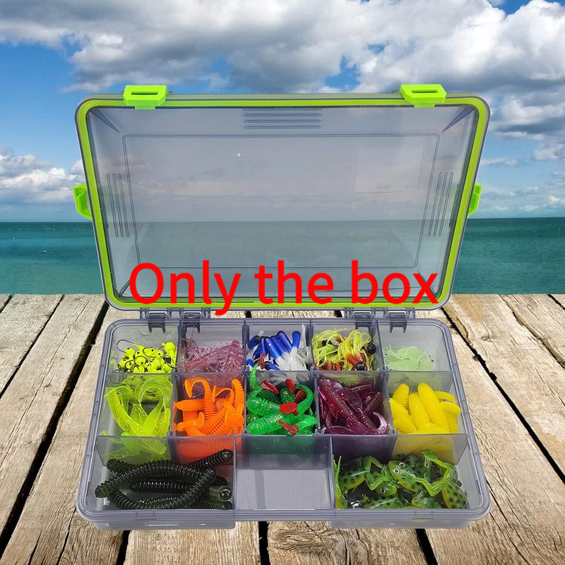 E-shop Aventik Wasserdichte Angelkasten Haken Aufbewahrung Tragbarer Organizer Box Transparent Verstellbare Trennwände Halterung für Angelzubehör
