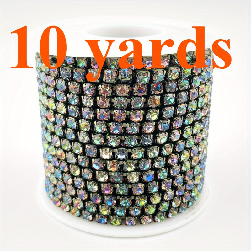 Strassstein-Kette 2mm - 10 Yards Rolle Für Näharbeiten & DIY Schmuck