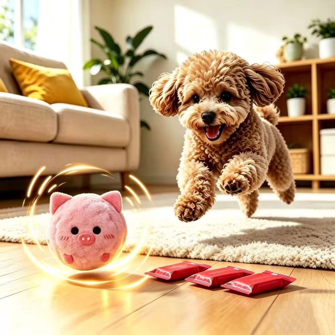 item picture 4pcs adorable   pet interactive bouncing sound toys play and entertainment balls for dogs and cats with portable cleaning towel pet friendly colors sound   for dogs and cats chew resistant material slow rebound pet companion toys