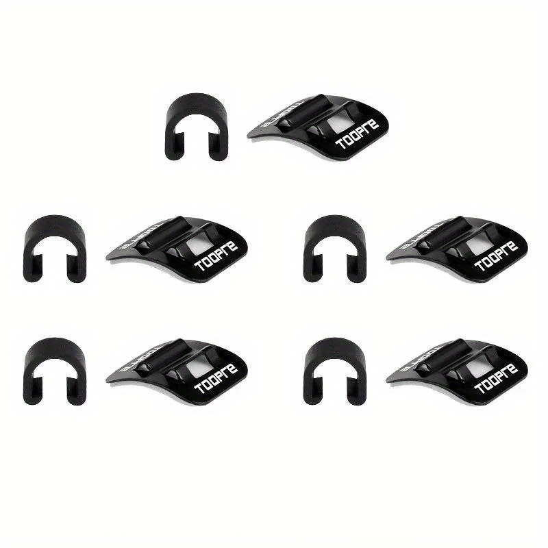 5pcs Aluminum Alloy Bike Oil Tube Fixed Clamp Conversion Trap Adapter Bicycle Shifter Brake Cable Set Frame U Tube Clip Guide