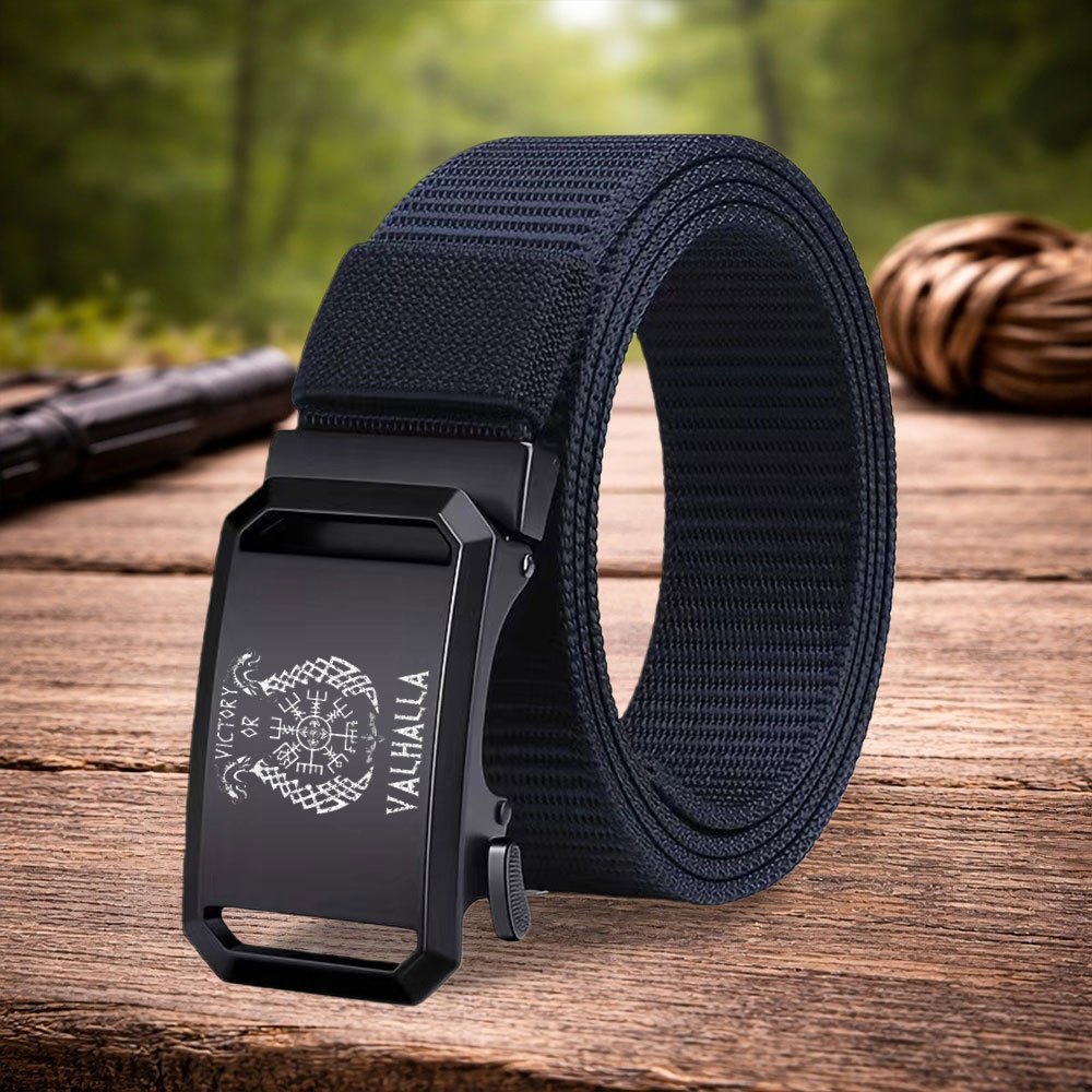 TEMU 1pc Fashionable Viking Pirate Pattern Men's Leather Belt Men's Belt - Easy And Stylish Design - Suitable For Casual And Business Occasions -