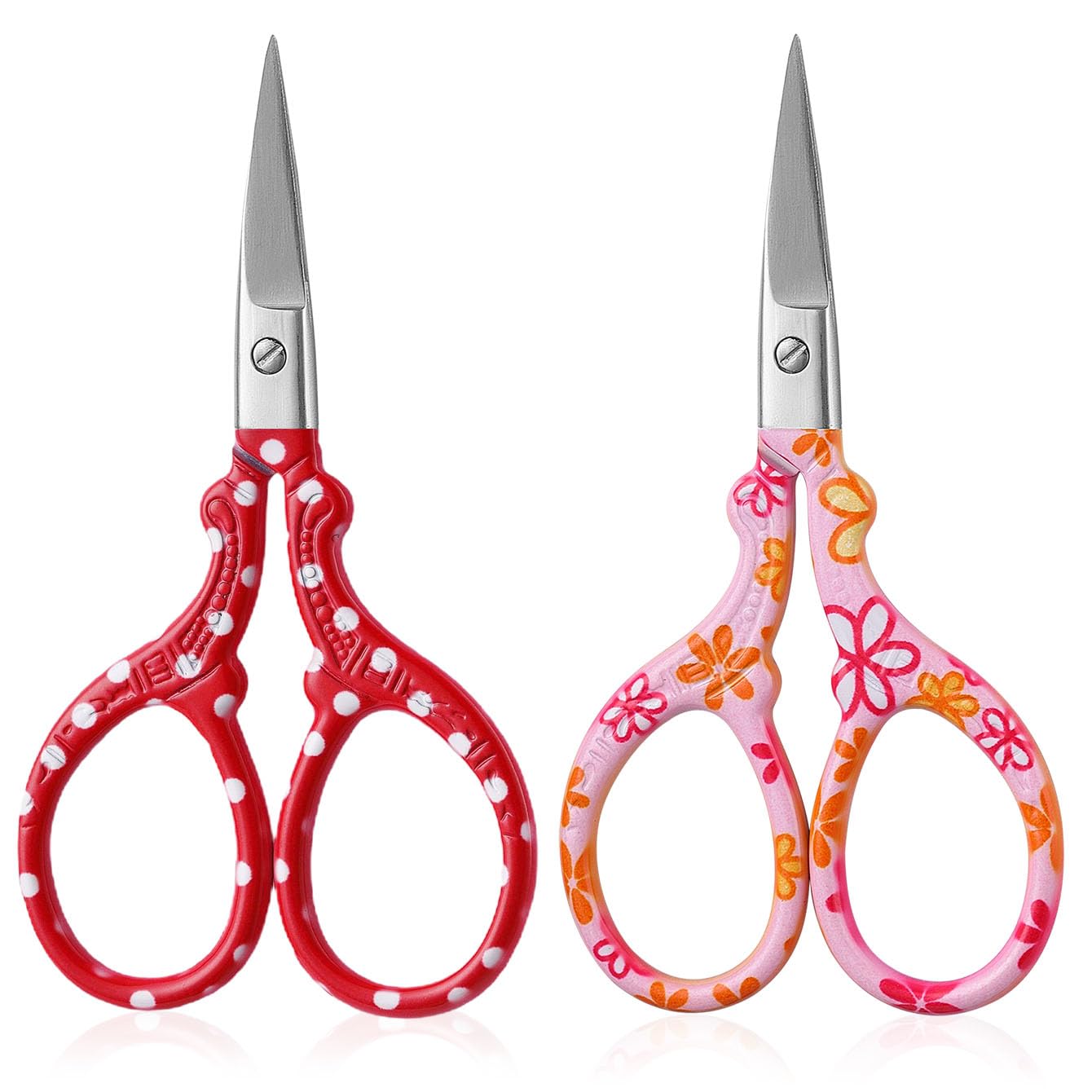 TEMU 2pcs Sewing Embroidery Scissors, 3.6 Inches Steel Crochet Scissors Craft Scissors For Cross Stitch Supplies, Crochet Additions, Paper Cutting,