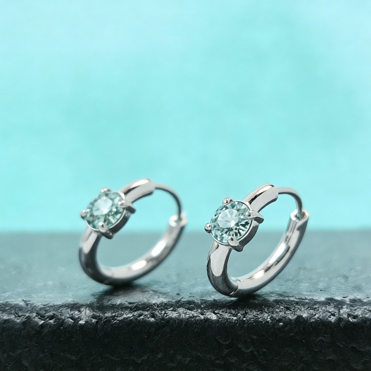 Women's 0.5 Carat Round Cut Moissanite Stud Earrings, Versatile Gift