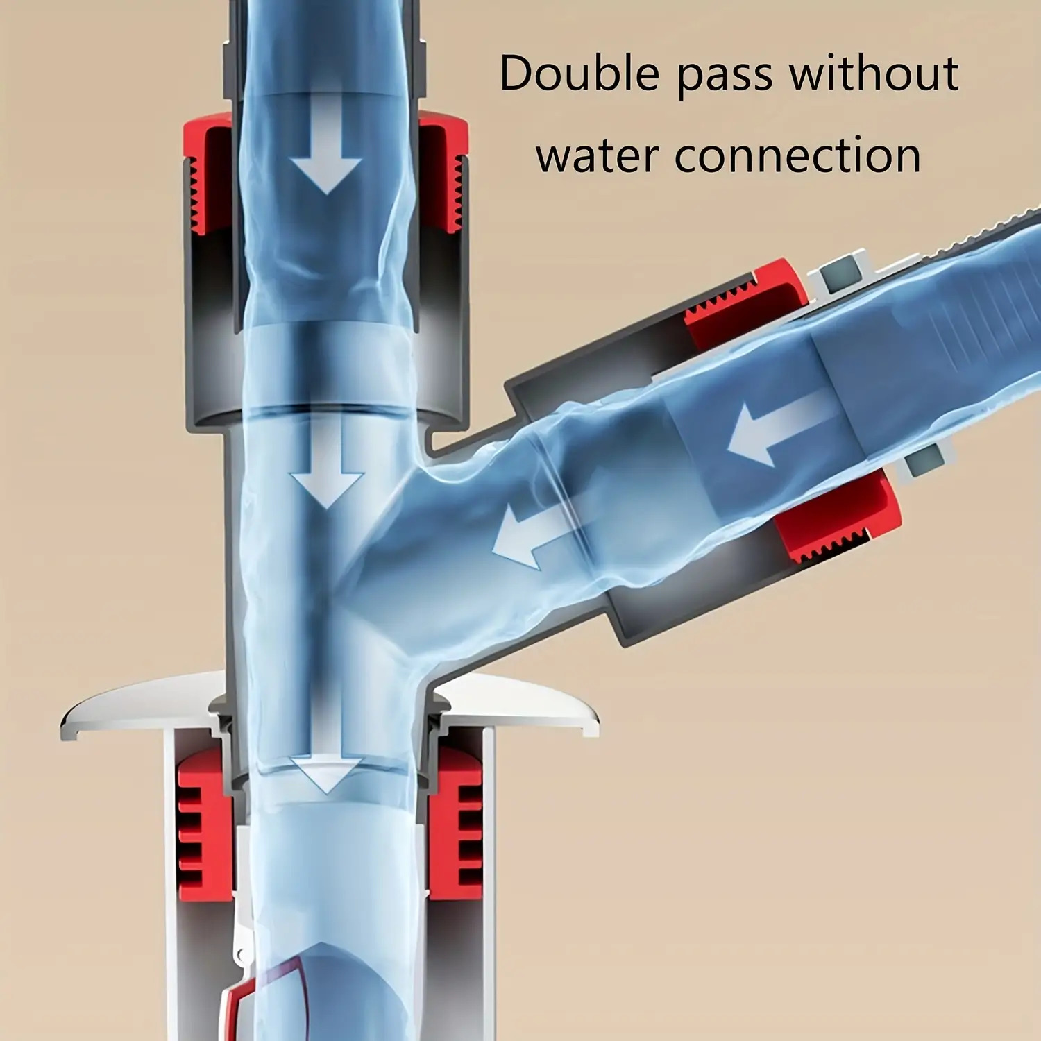 1pc Drain Pipe T-Connector for Washing Machine, Water Distributor, Anti-Odor And Anti-Overflow Special Floor Drain Connector