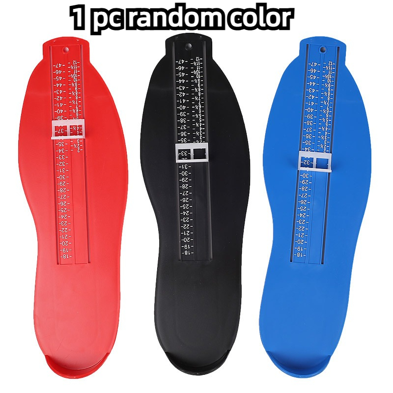 Image of 1pc Of Random Color Foot Measurement For Adults, With English And European Sizes, Made Of Abs, Universal Household Foot Size Measuring Device
