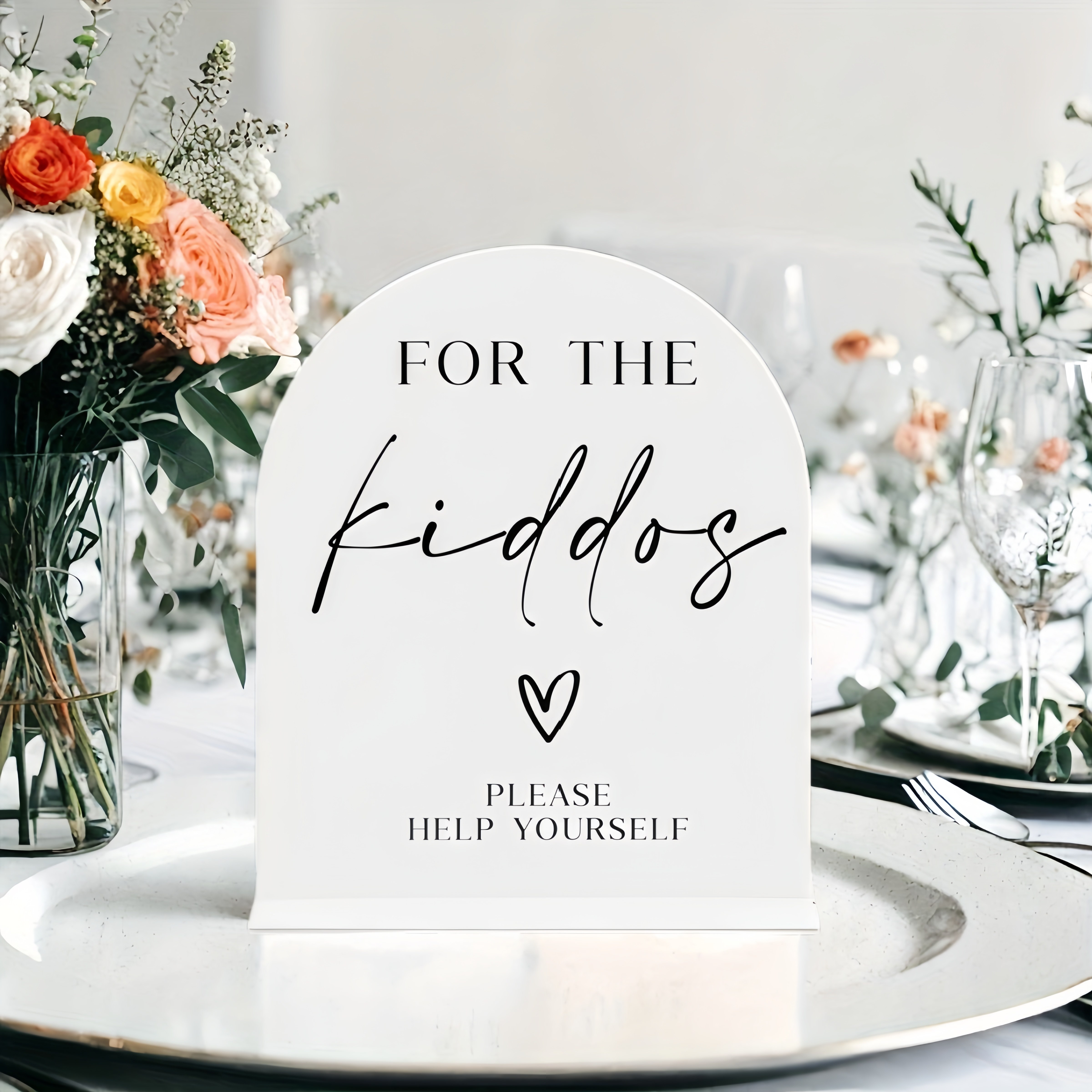 TEMU 2d Flat, 1pc, Vintage-style Acrylic Wedding Sign Children-- Wall-mounted I Invite To Serve Children's Activity Sign, Elegant Pencil Font With ,