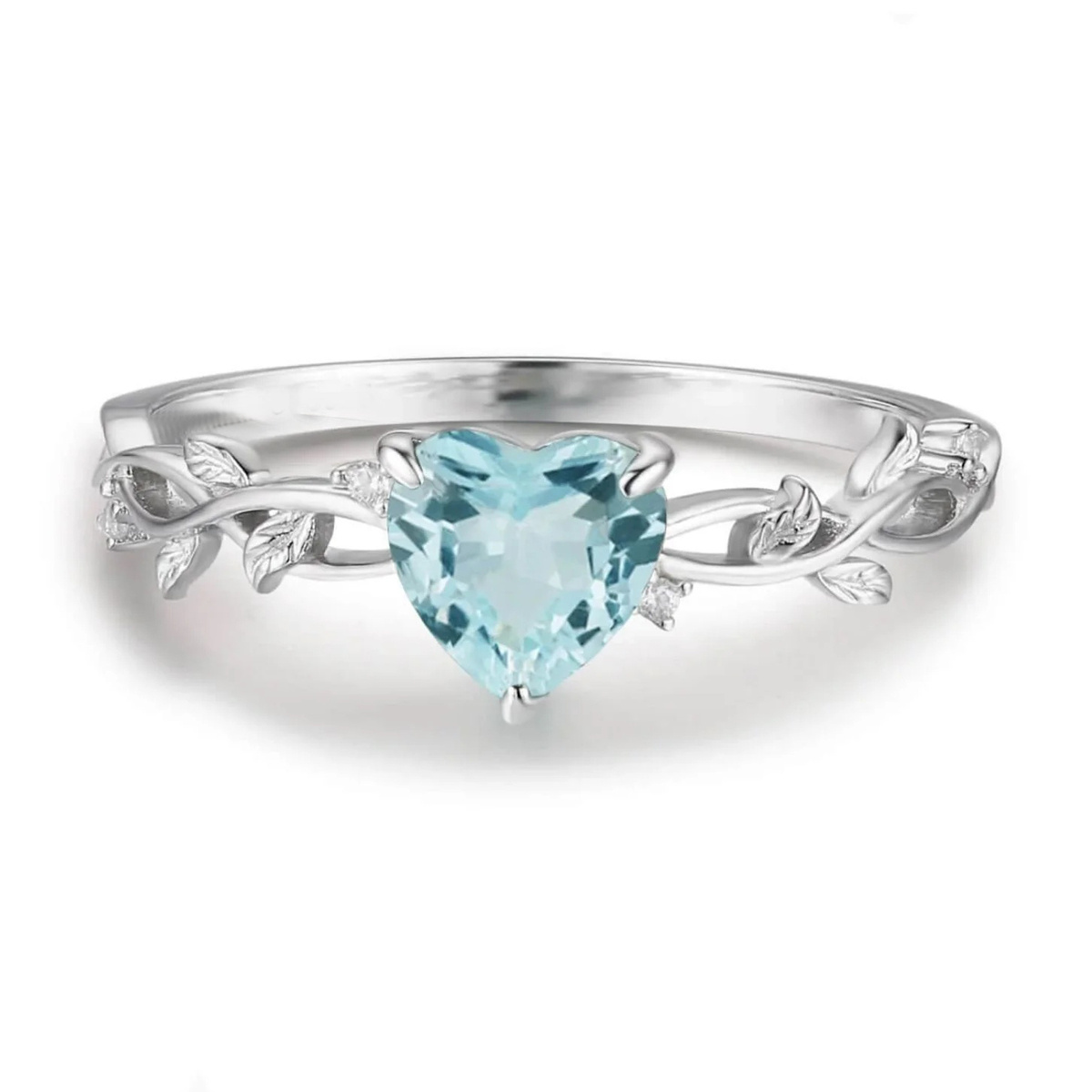 Cubic Zirconia Heart Ring, Perfect for Valentine's Day
