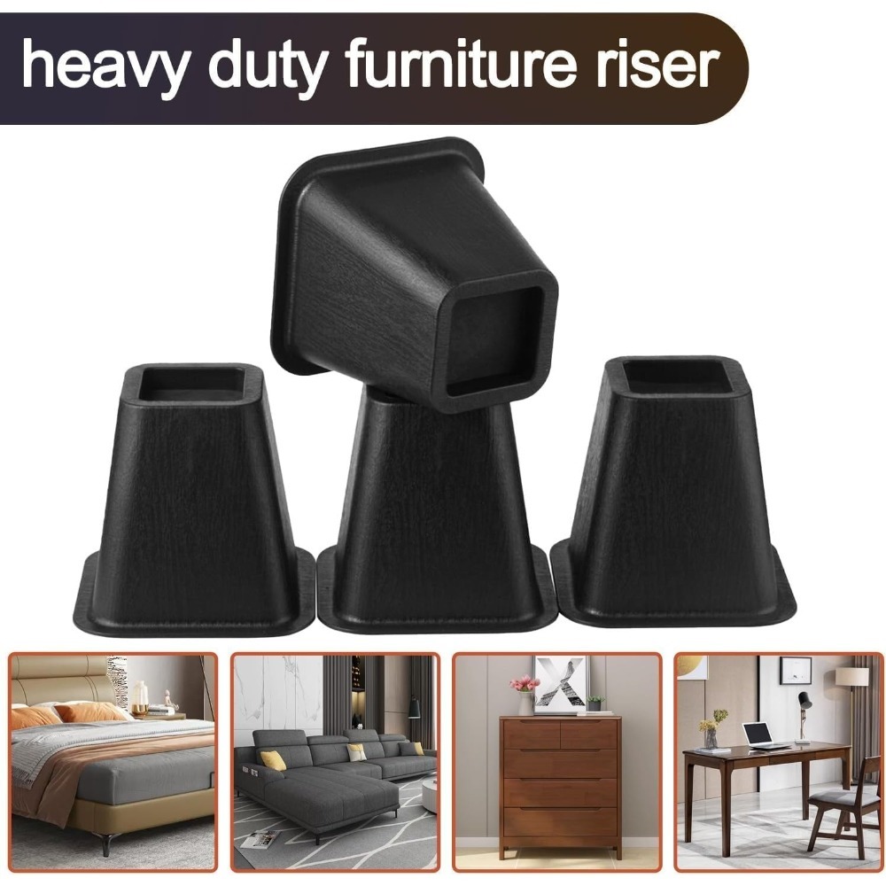 Image of Pack Of 4pcs Bed Furniture Risers, Bed Lifts, Furniture Risers, Bed Risers For Sofa, Table