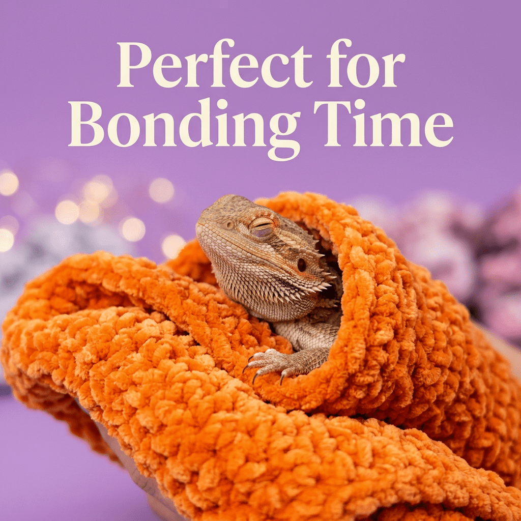 Reptile Blanket Suitable for Sleeping & Travel - Super Soft Chenille Lizard Wrap with Adorable Cocoon Bed for, Frogs, Lizards - Cozy Snuggling for Bonding & Photography, 5 Colors, 29.97x29.97cm for Small Amphibians - Image 5