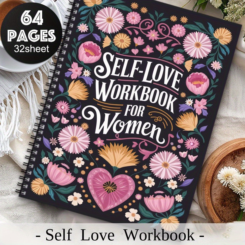 TEMU Fun Self Emotional Care Notebook Workbook, 1pc, Daily Self Care Lifestyle Planner, Guided Prompts Self Love Diary Gratitude, Personal Organizer,