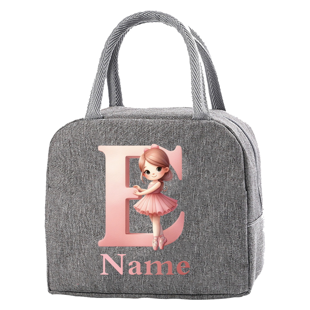 TEMU [customized] Customized Name Insulated Lunch Bag Bento Pack Aluminum Foil Meal Pack Cooler Bags Ice Pack Women Handbag Personalized Initial