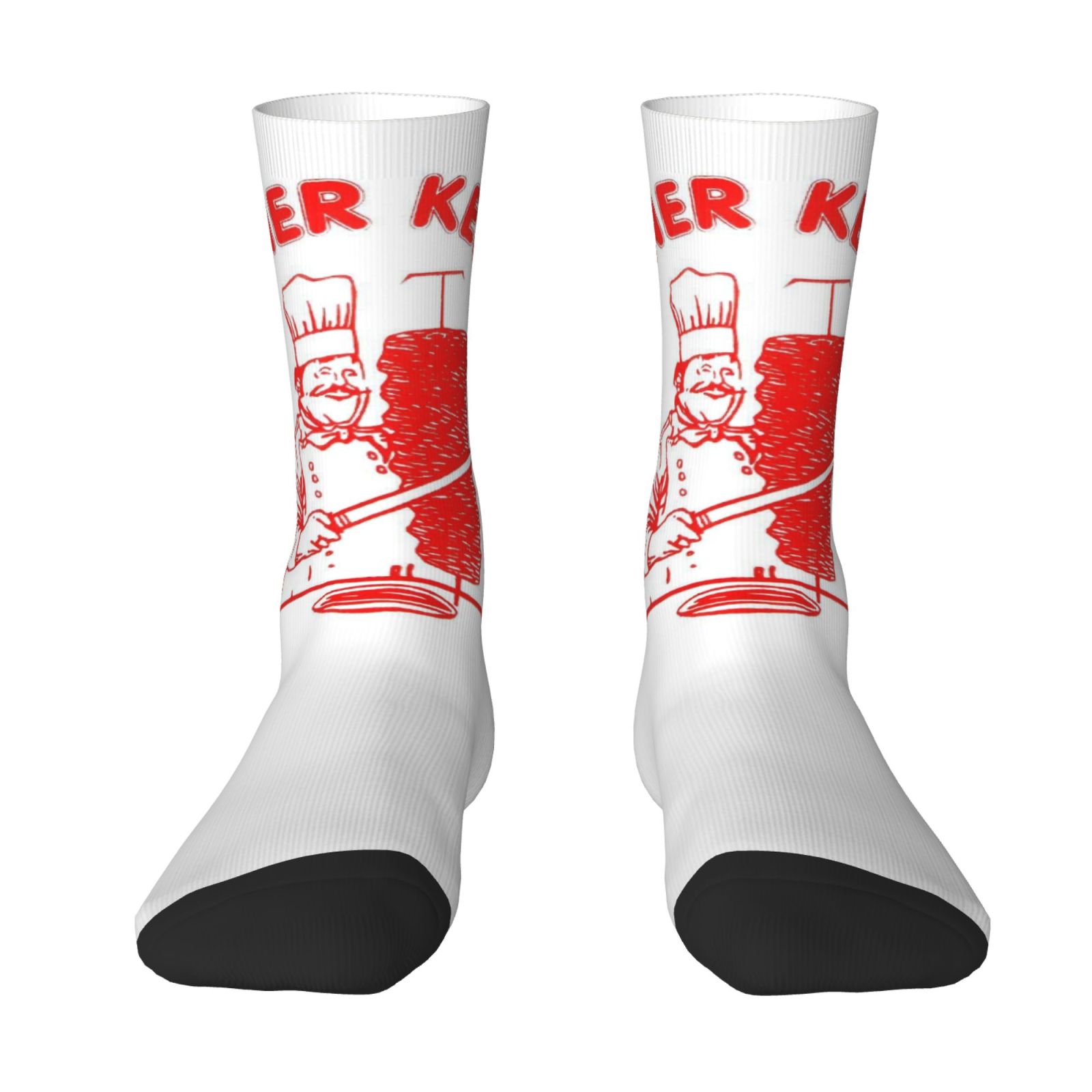 TEMU 1 Pair Men's Novelty Print Sailor Socks, Humorous Turkish Bbq Pattern , Trendy Casual Wear, Comfortable And Breathable Individual Fashion Socks,