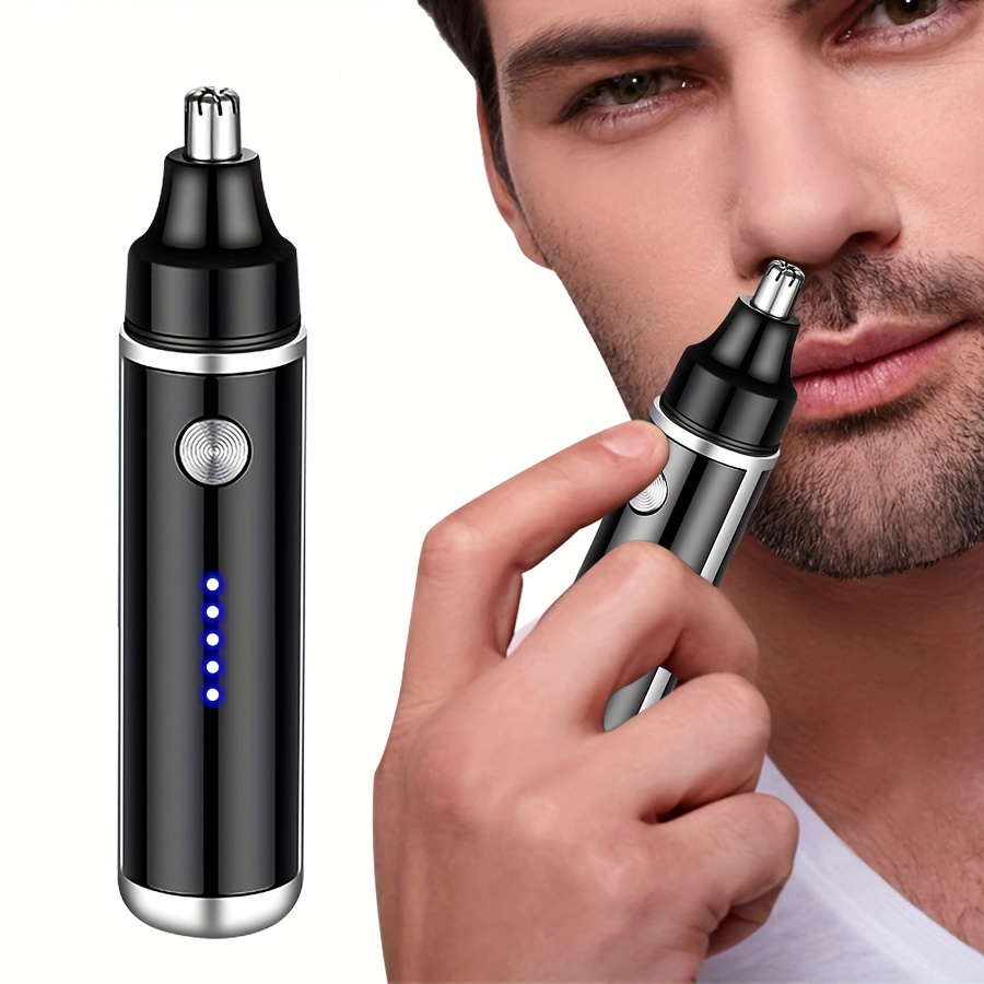 usb rechargeable electric nose ear hair trimmer portable   hair removal for nose eyebrow facial   lightweight   unisex for men women nose hair trimmer   durable plastic Product details 0