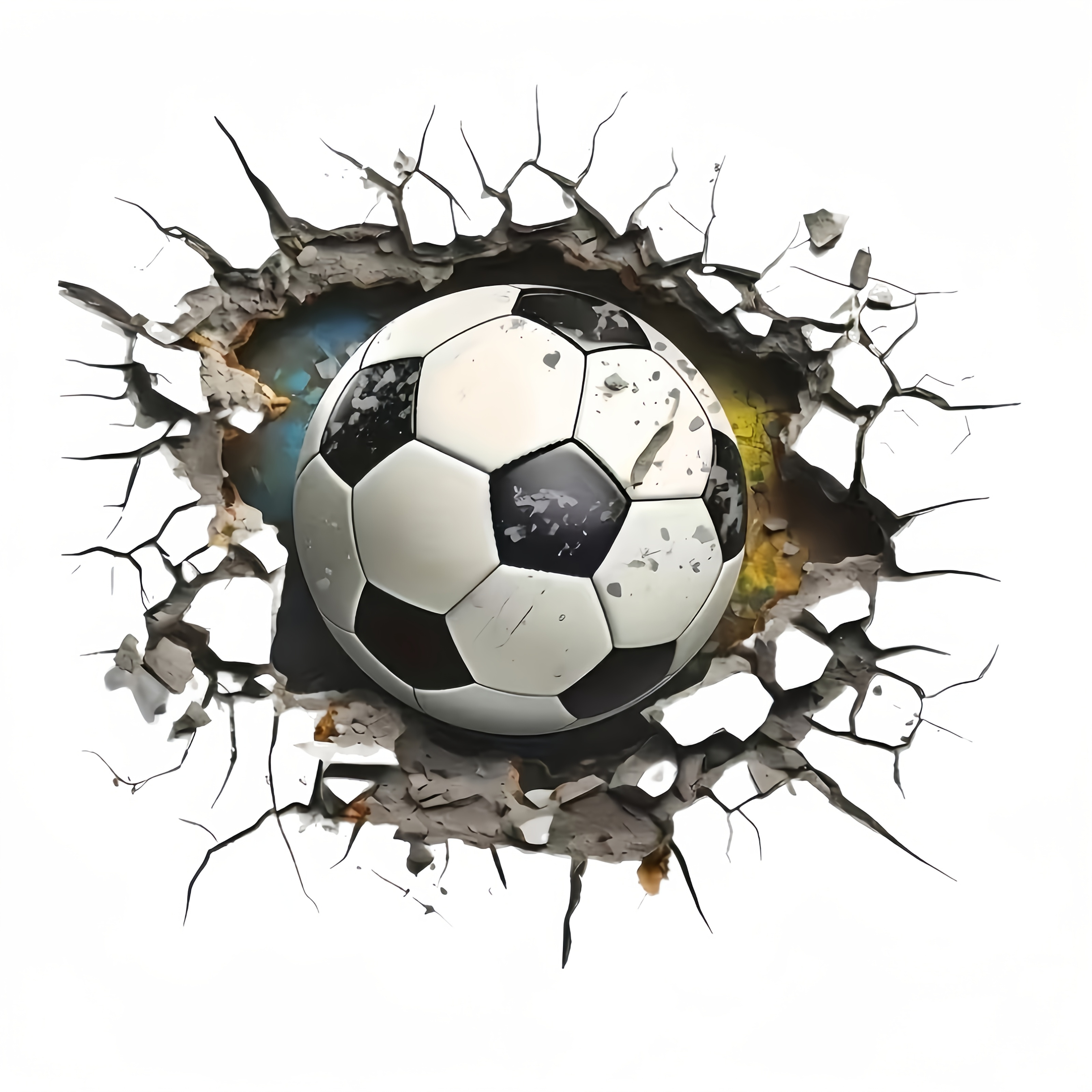 1pc Dynamic Football Sticker - Durable Pvc, Easy-to-apply Art Stickers For Laptops, Water Bottles, Cars, Walls, Etc. - Ideal Valentine's Day Gift, Car Sticker