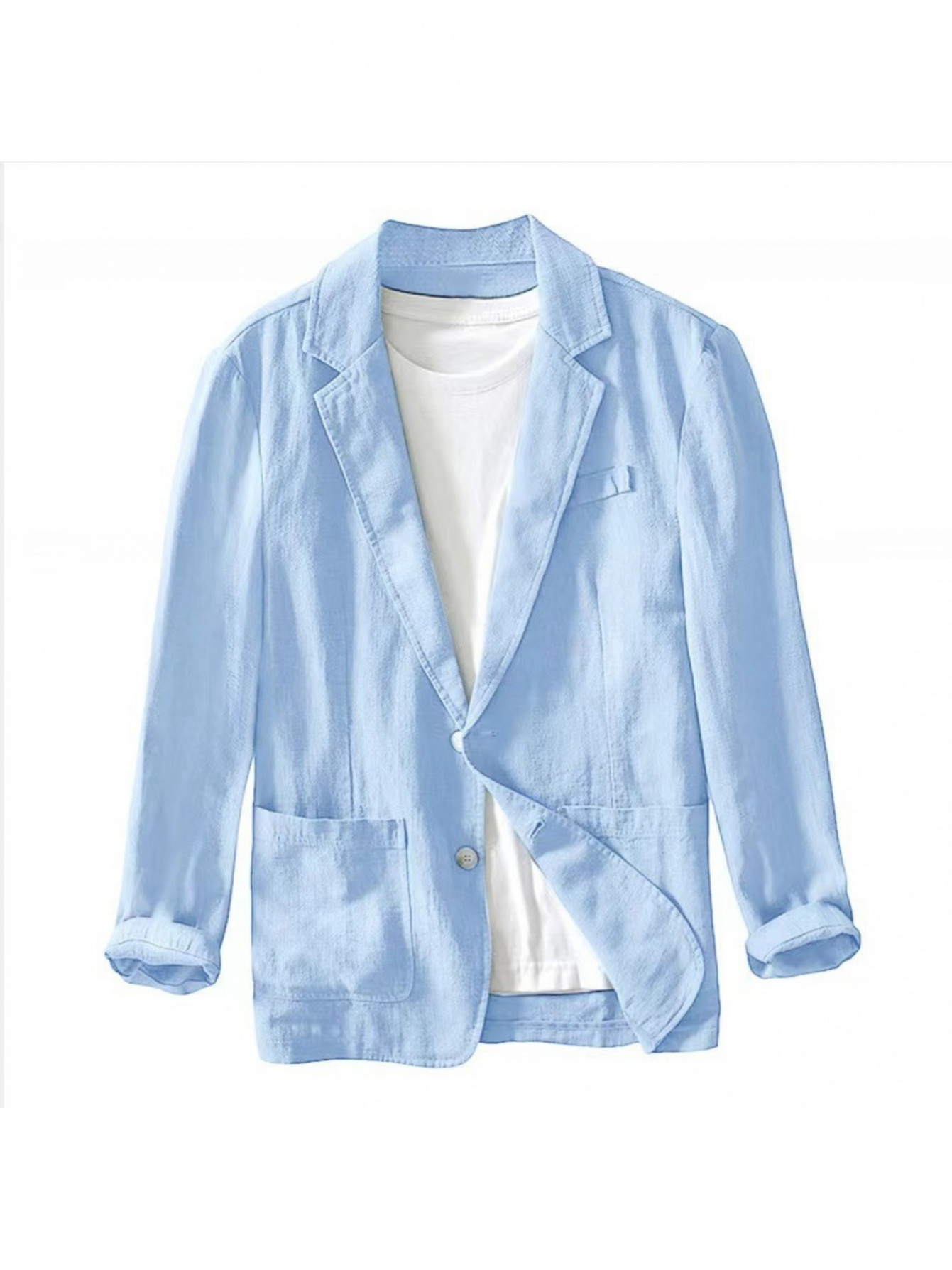 アイテム画像 【メンズ】カジュアル ビジネス ブレザー ゆったりフィット 無地 シングルブレスト ジャケット 春夏秋向け 多用途 アウター