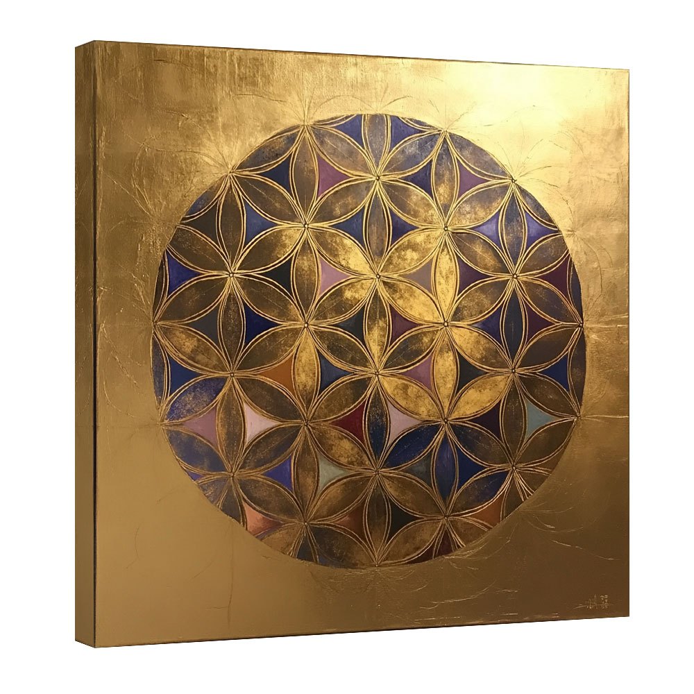 TEMU 1pz della Vita - Spirituale in Tonalit� e Oro, Tela in Stile Retro con Cornice in Legno Elegante, per Decorare Camera da Letto e Soggiorno