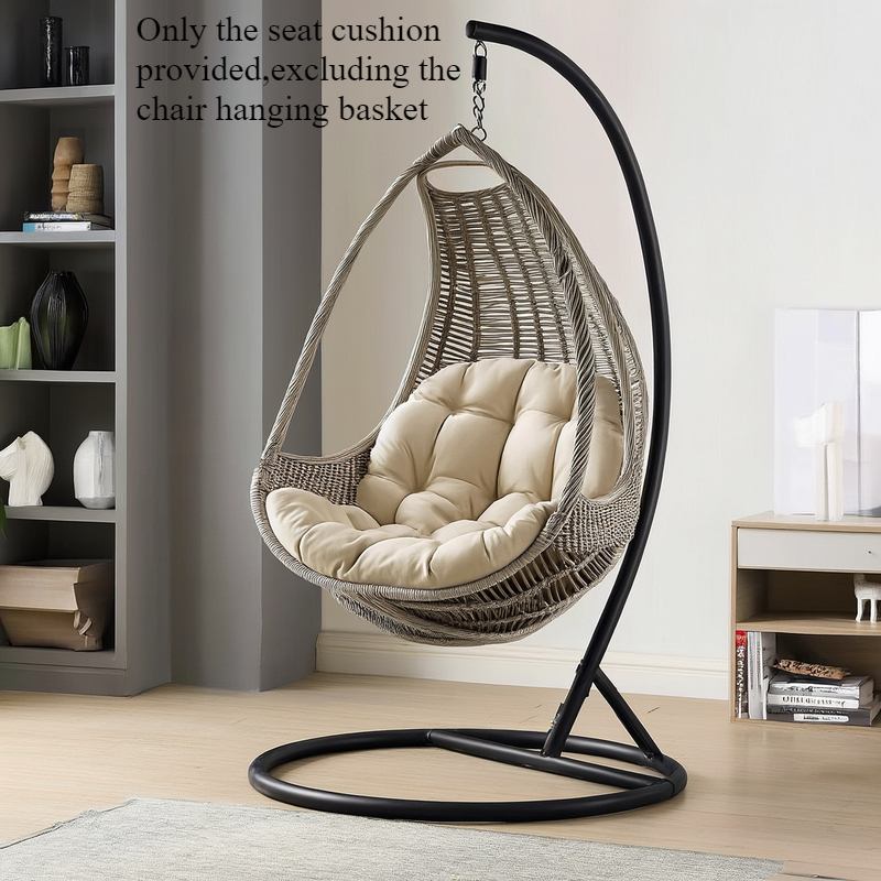 Indoor Outdoor Egg Chair Pad, Heavy Weight Fabric Durable, Soft Filling Like Clouds, User-Friendly Ties Fixation, for Study And Sunbathing, Suspended Seating Mat