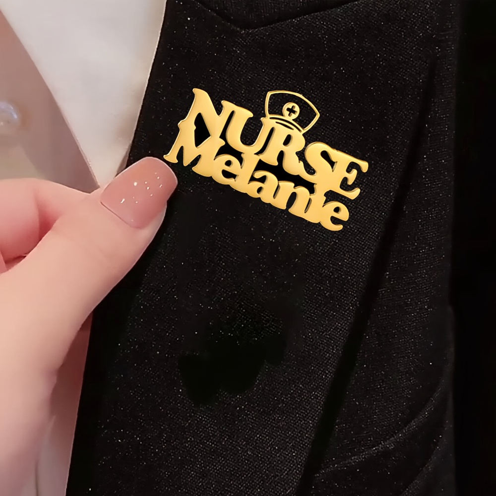 TEMU A Customized, Personalized Nurse Name Badge - Custom Nursing Pin, Suitable For Hospital And Daily Occasions, Gift For Nurses' Day/mother's