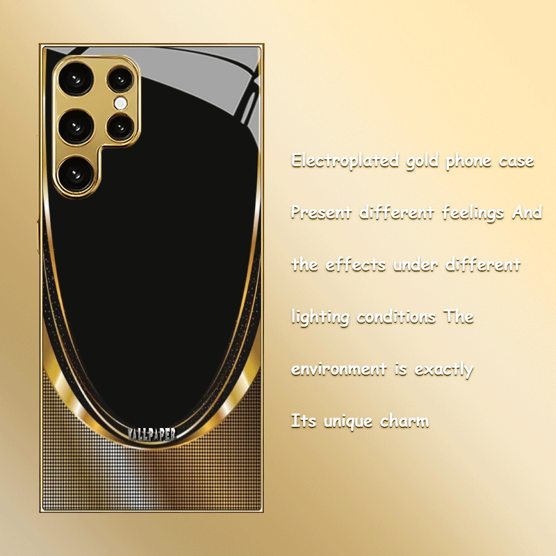 TEMU Phone Case - Black Pattern Electroplated Case Protective Shell For , For Galaxy, S26/s26 /s26