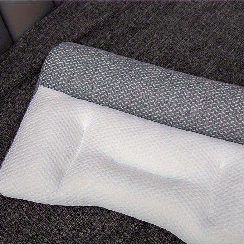 This Is an Ergonomic Traction Pillow Designed for Neck Support, Featuring a Breathable 3D Mesh And Firm Support for Better Sleep. It Is Suitable for Home Use