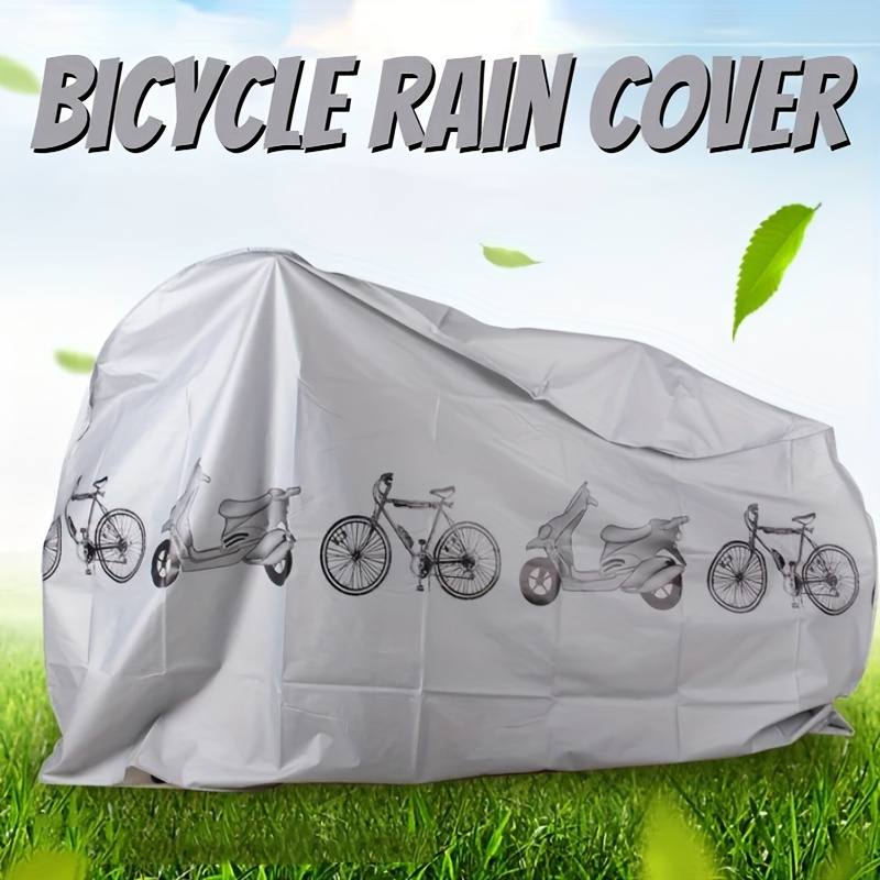 

1pc Grey Waterproof Bicycle Rain Cover, Eva Material, Uv Protection, Dustproof, Anti-acid Rain, Compatible With Bicycles, Electric Scooters, And Motorcycles - Outdoor Cycling Gear Accessory