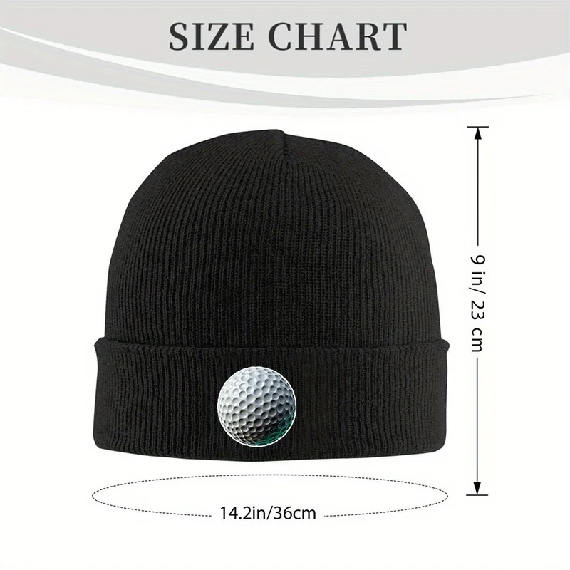 1 stuks unisex golfbal beanie  , ontworpen om winddicht en warm te zijn, met een realistisch golfbalpatroon. het is een stretchy en stijlvolle cap, ideaal voor  