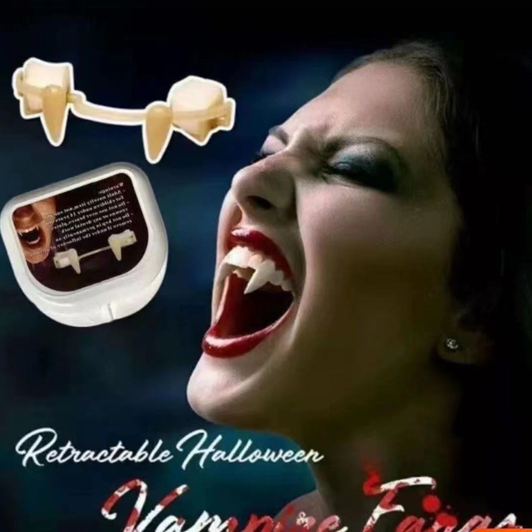 set of 5 unique vampire and zombie teeth for halloween cosplay   a bloody masquerade party