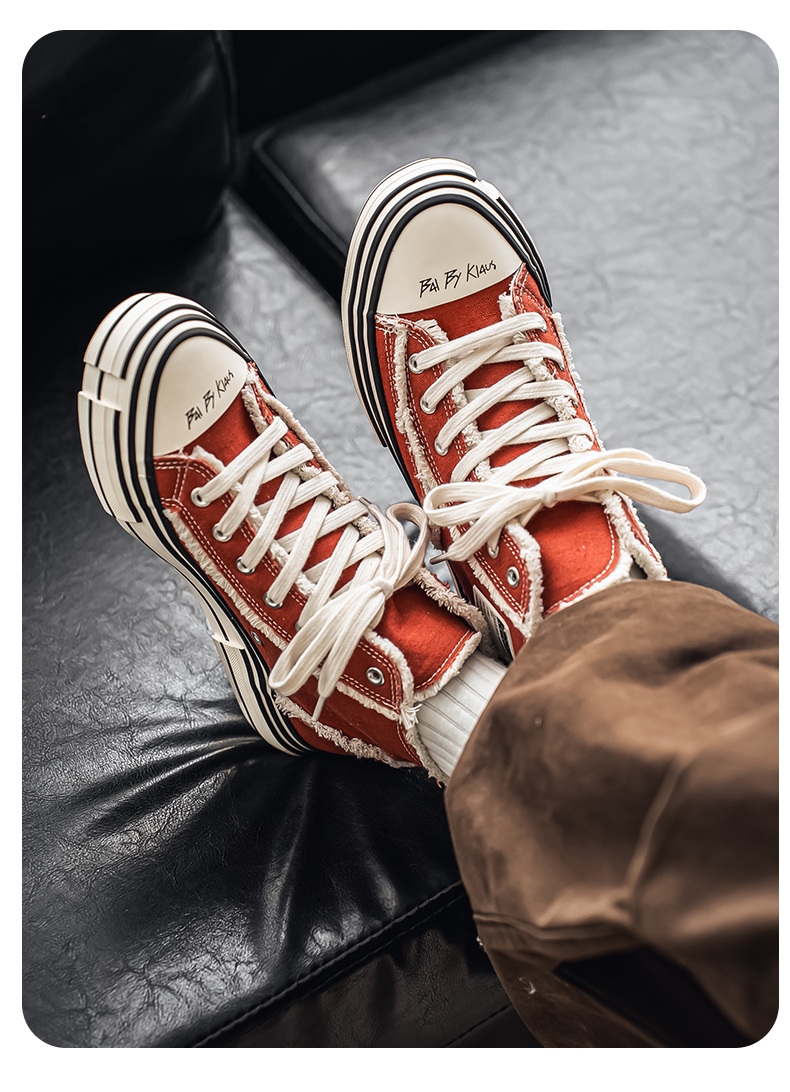Men'S New Versatile Classic High-Top Trendy Youth Canvas Shoes for Outdoor Casual Wear.