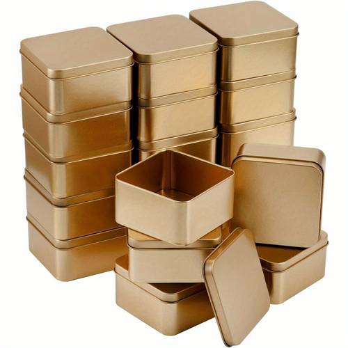 11pcs Tin Boxes with Lids, Empty Metal Tins, Portable Storage Metal Tin Container Organizer for Gifts, Favors and Crafts, Small Item Storage, Party Favors, Stackable Tins, , Sturdy Construction, Reusable Containers, Storage Boxes, Portable Tins, Event Planners, Gift