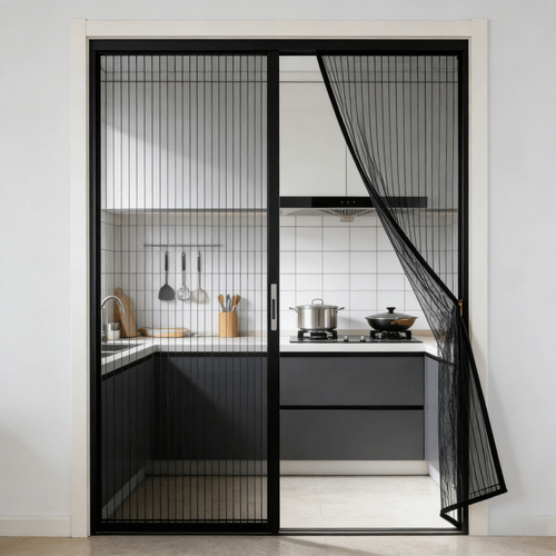 1pc magnetic automatic close anti mosquito door curtain no drill installation style scratch resistant and durable suitable for bedroom kitchen garage hotel modern privacy screen door