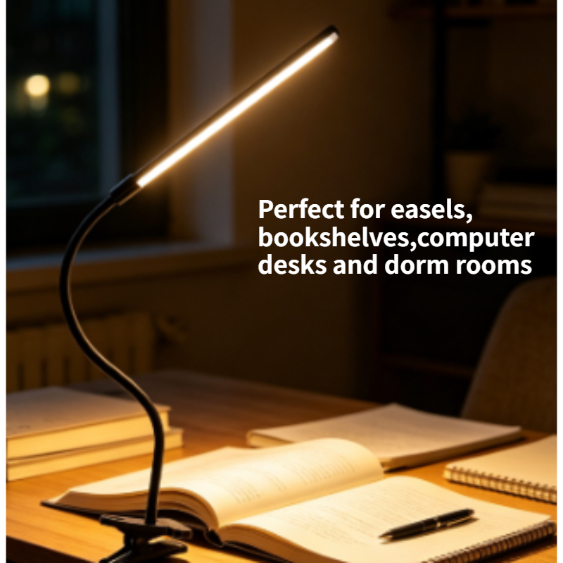 TEMU Lampe à pince LED de qualité supérieure, à pince robuste avec cordon marche/arrêt, col flexible et réglable pour un éclairage précis sur piano,