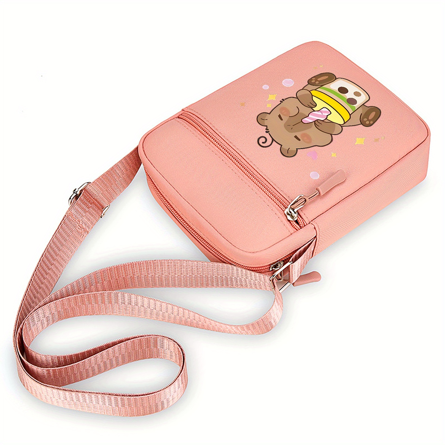 TEMU Mini bolso cruzado con estampado de capybara - Correa ajustable, y versátil para uso diario con ranuras para tarjetas, opciones de color