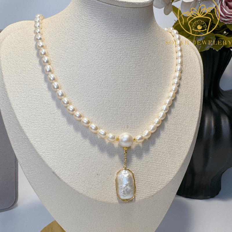 Women's Freshwater Pearl Necklace, Elegant Gift