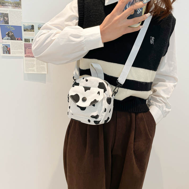 TEMU Milk Pattern Backpack Women Cute New Bag Trendy Fashion Shoulder Bag Casual Crossbody Bag