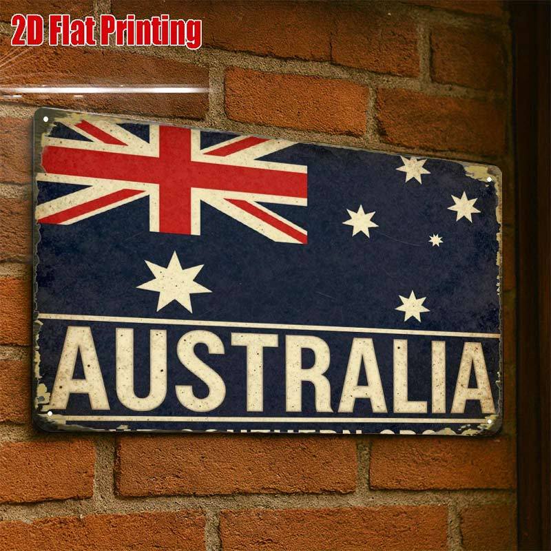 TEMU 2d Flat, 2d Flat 1pc Vintage Australian Decorative Creative Wooden Sign, Wall Art Gift For Decoration | Wooden Structure, Wooden Wall Art Decor,