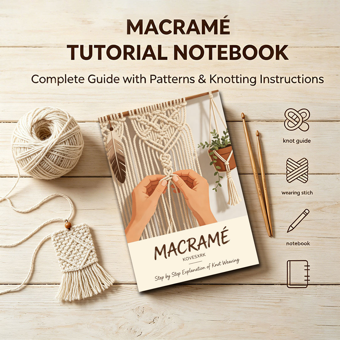 TEMU 1pc | Knot Weaving Practical Tutorial Handmade Guide | A5 | Hand Action Teaching | Enjoy Moments | Mother's Day Gift For De-stressing Office